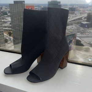 Kelsi Dagger Grey Bootie with Toe Cutouts